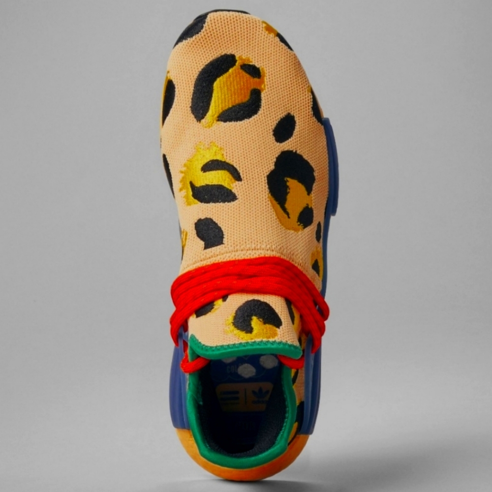 NWT Adidas x Pharrell Hu Pulse Amber Animal Print NMD Boost Human Race Sneakers